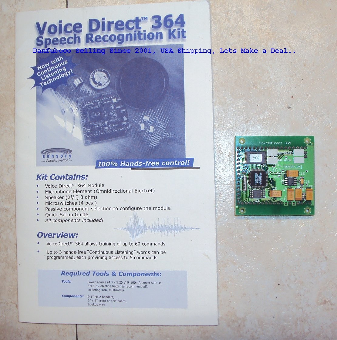 AI Speech Recognition Kit Voice Direct 364 Program up to 60 VOICE commands New