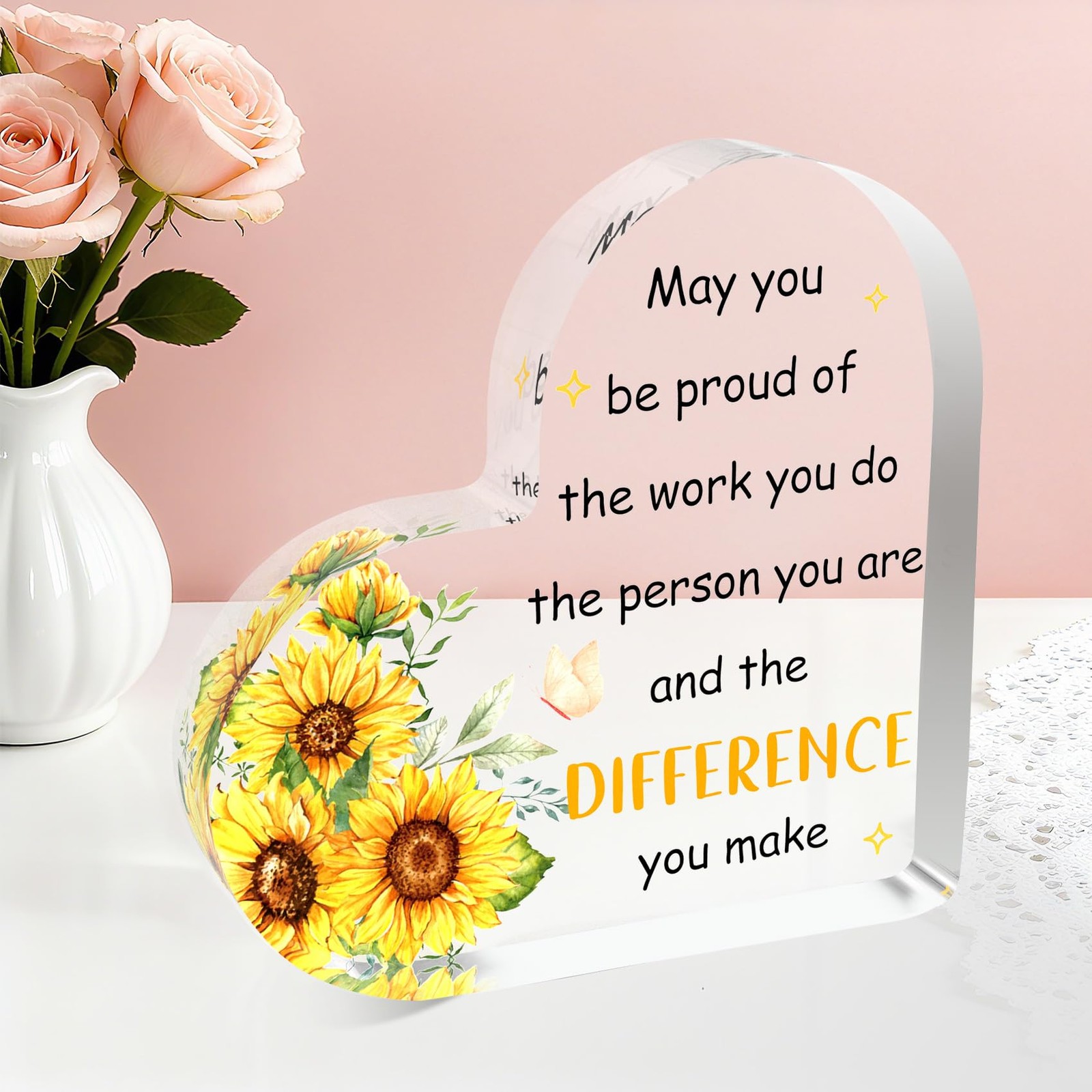 LSVGSAK Motivational Gifts for Women Inspirational Acrylic Block Friends Appreci