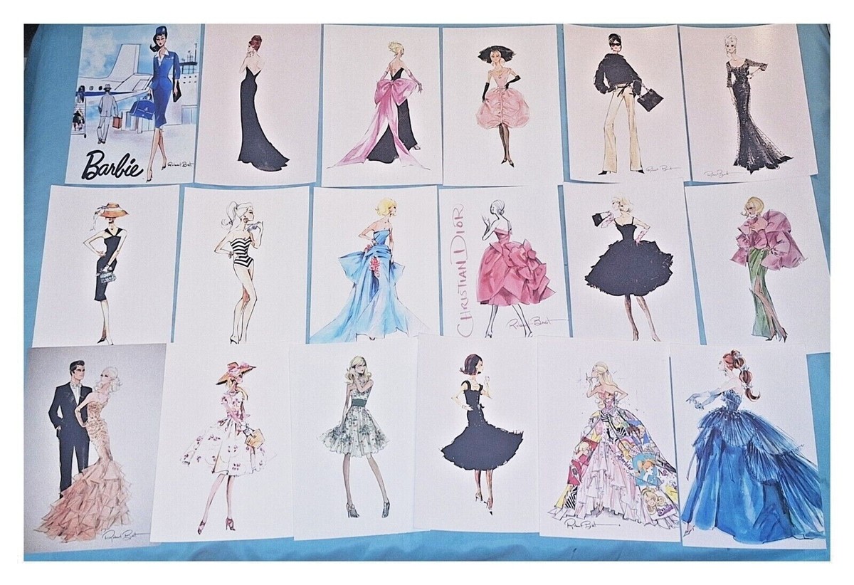 Robert Best Barbie Fashionista Vintage Style Girls Room Wall Art Prints