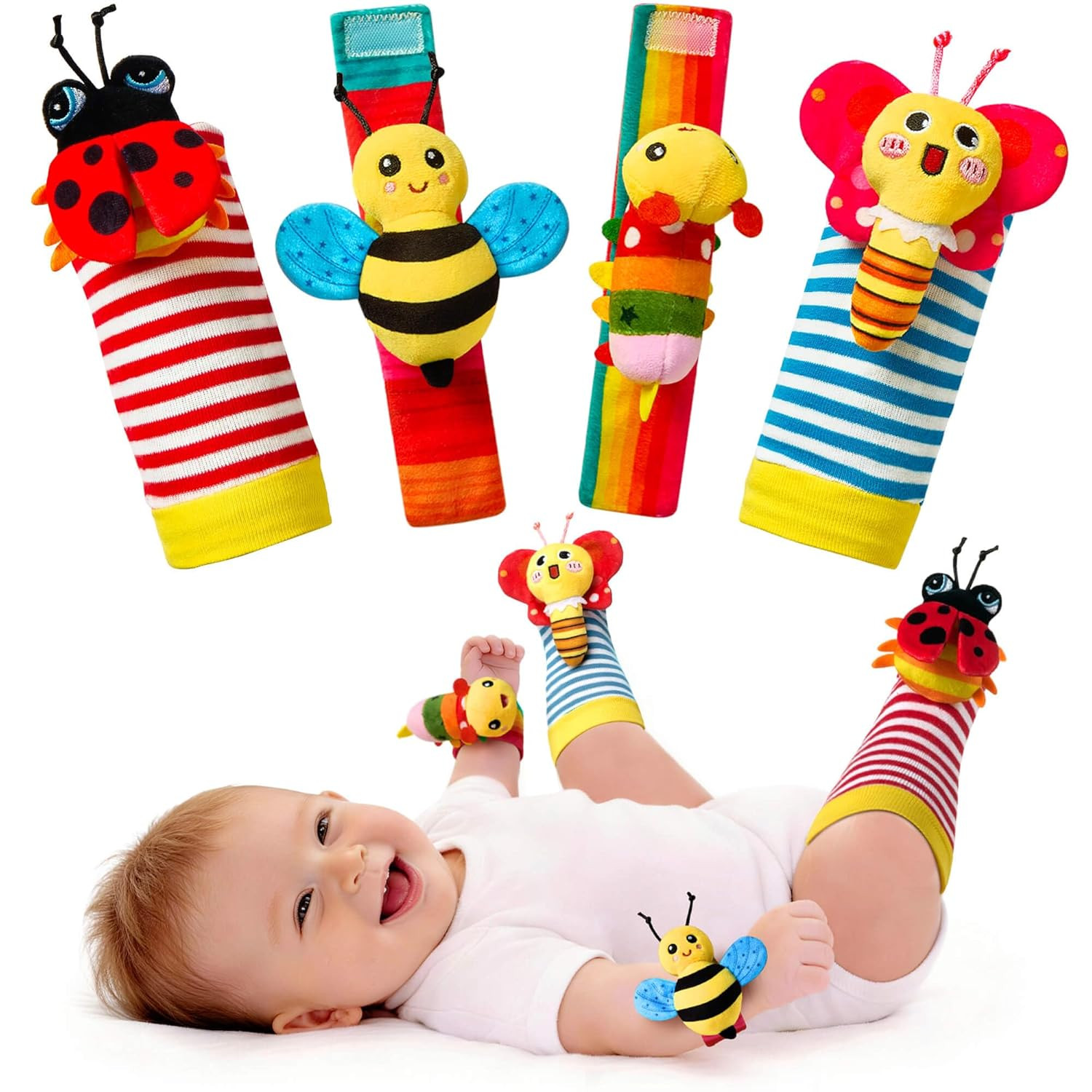 Baby Rattles Toys for 0-6 Months - Infant Toys 0-3 Month Old Baby Boy Girl Gift