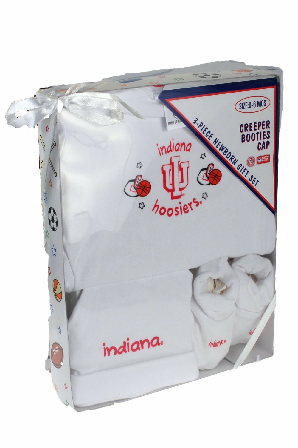 NCAA College Newborn Baby Boys Indiana Hoosiers Boxed Three Piece Gift Set