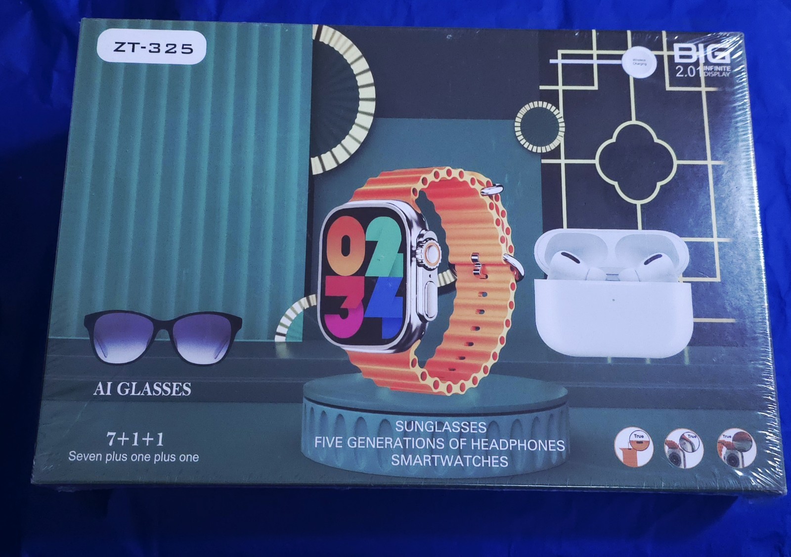 ​⌚ 7-in-1 Tech Gift Set: Smartwatch, Wireless Headphones, & AI Glasses 🎧