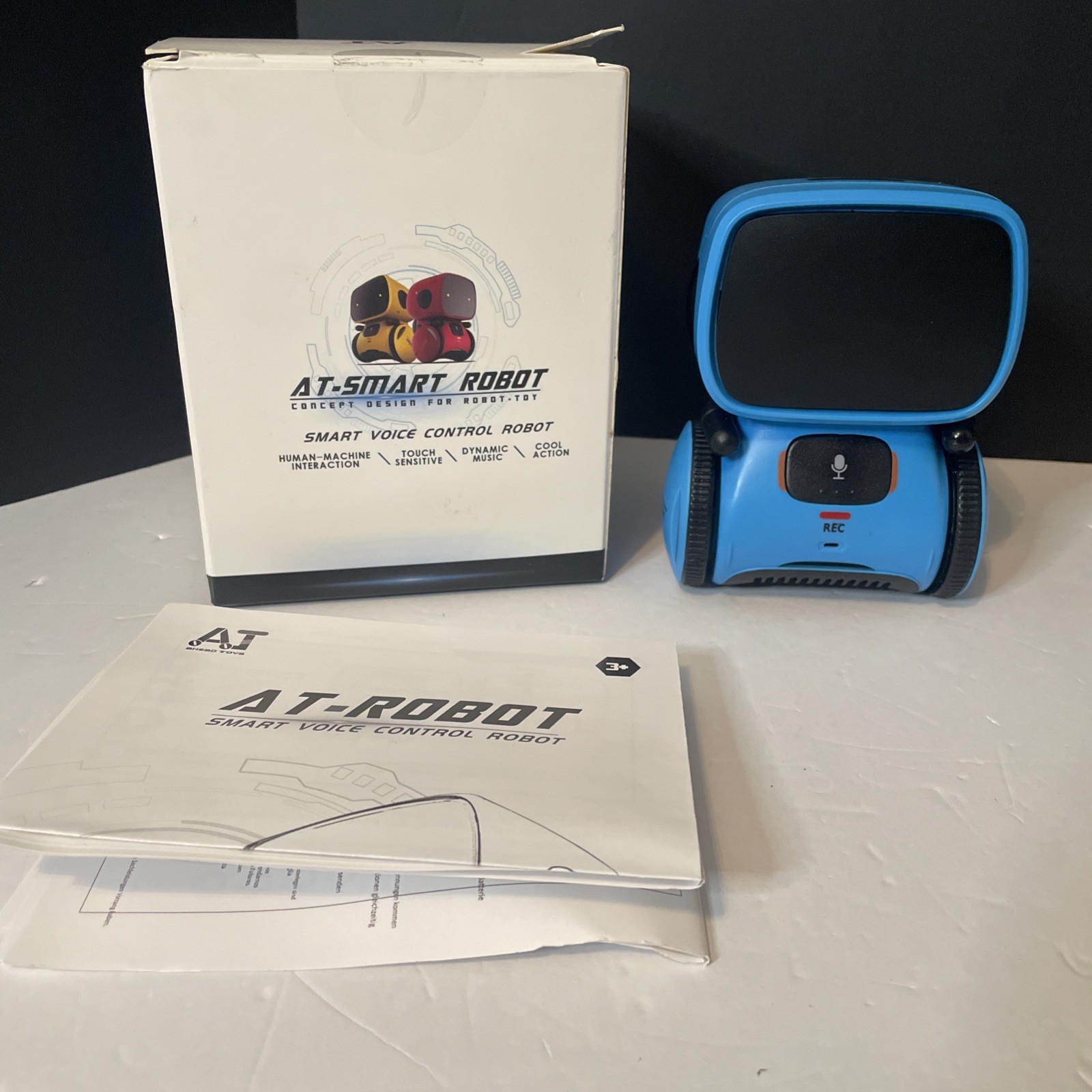 AT-SMART ROBOT TOY Smart Talking Interactive Voice Controlled Touch Sensor Blue