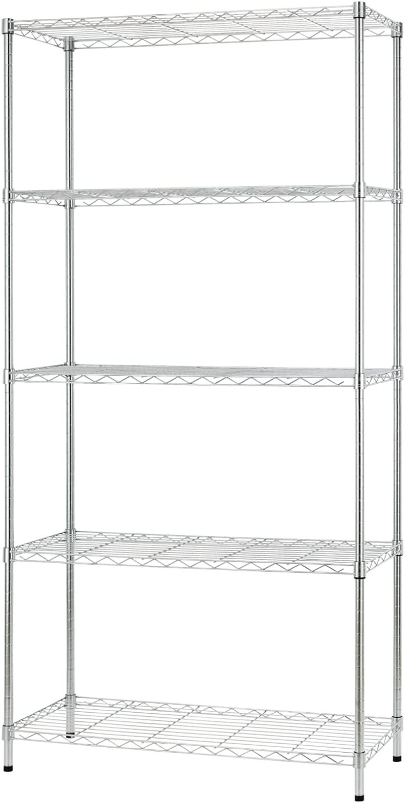 5-Tier Adjustable Wire Shelving Unit Metal Storage Rack 36x14x72 Heavy Duty