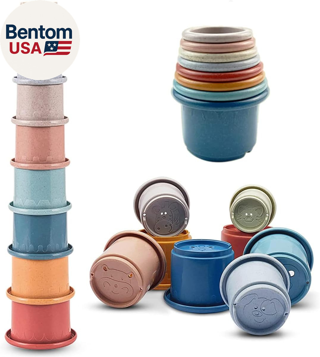 Baby Stacking Nesting Cups Toys for Baby 6 to 12 Months, Montessori Toys for Tod