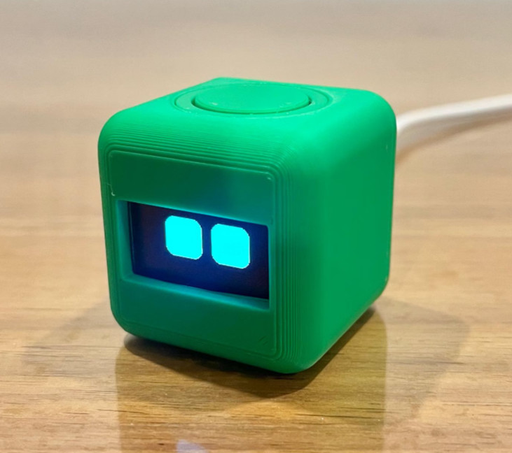 Interactive Desktop Robot with Sound – Touch Activated OLED Companion