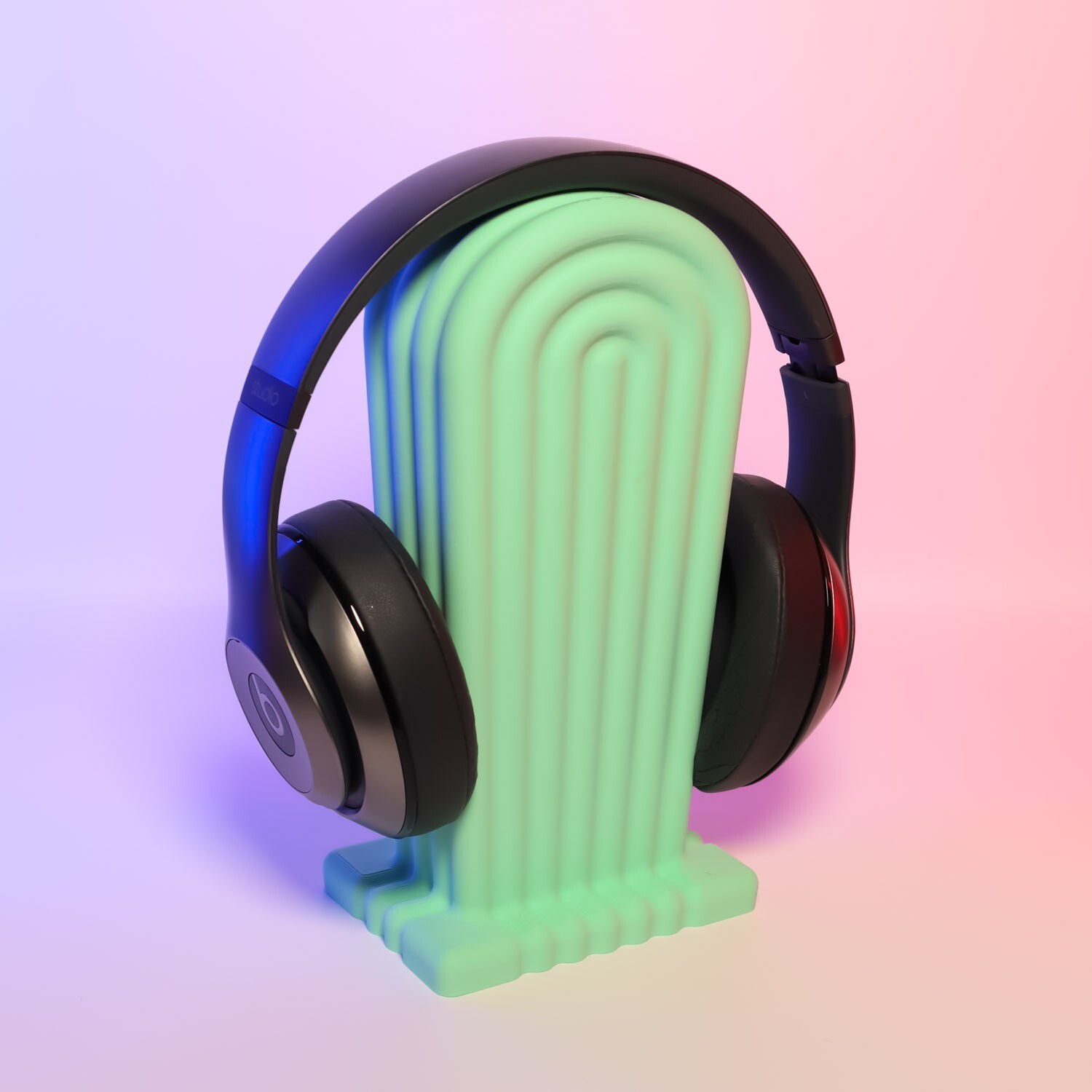 Rainbow Headphone Holder Cartoonish Headset Stand Fun Desk Accessory