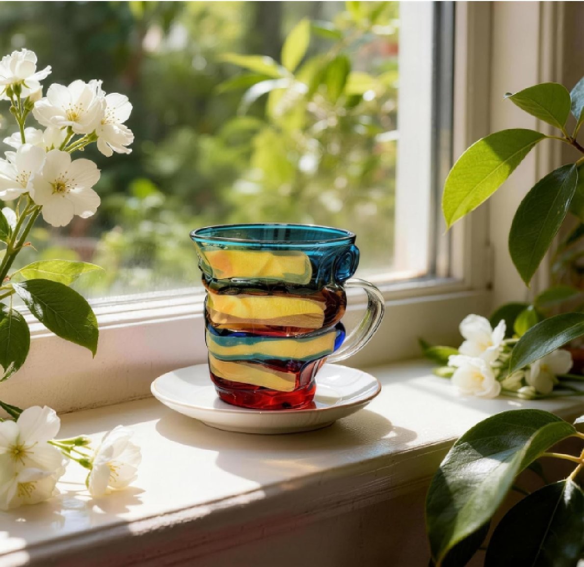 3D Book Stack Glass Coffee Mug – Creative Literary Tea Cup for Book Lovers Gift