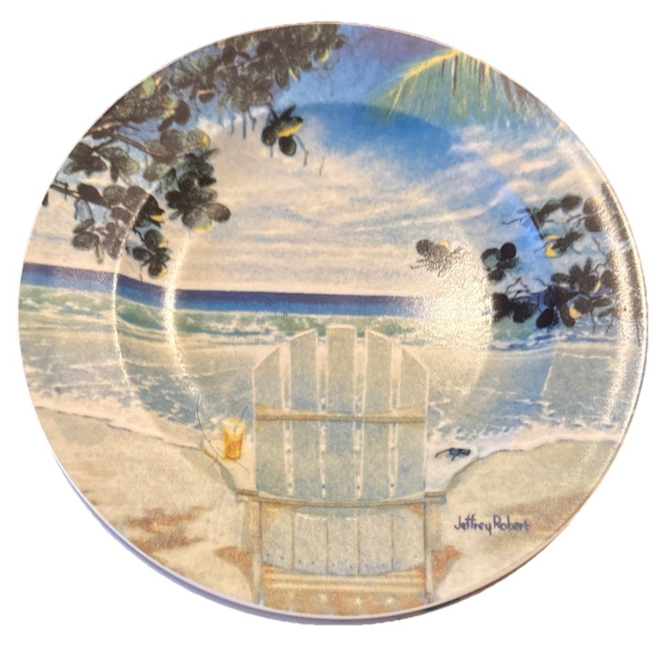 Cypress Home Beach Themed Luncheon Plates Design,Jeffrey Robert Set Of 2