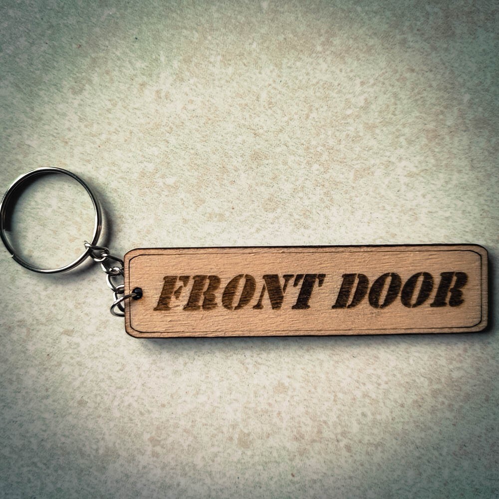 Key Chain Ring Tag Home Needs Wooden Customized Gift 100% Eco Friendly Handmade