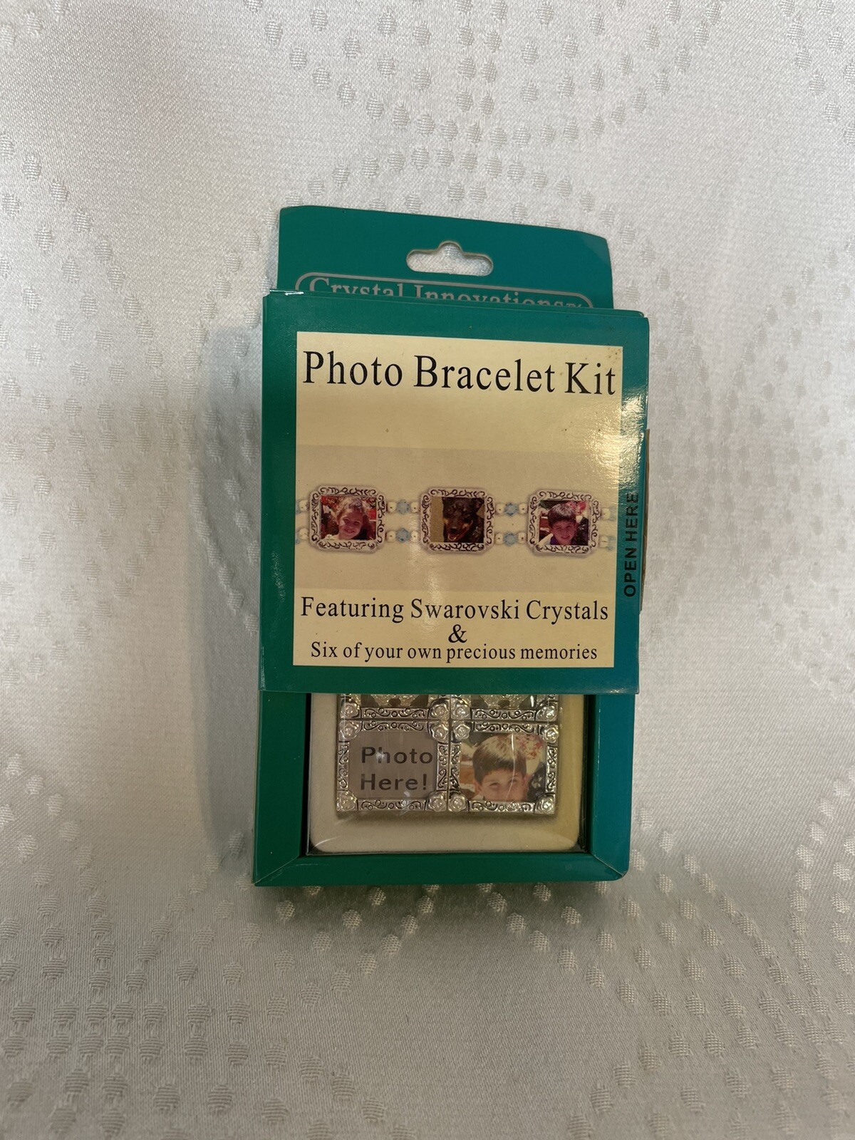 Photo Bracelet Kit Swarovski Craft PERSONALIZED MOTHER'S  DAY GIFT Holds 6 pics