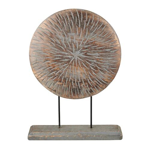 Farmhouse Table Sculpture Home Decor Statue Mandala Carved for Modern Home 10...