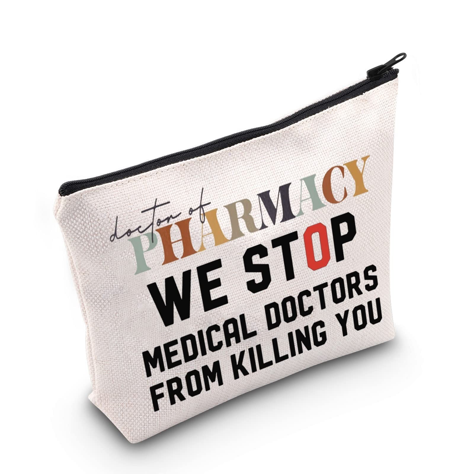 POFULL pharmacology Gift Pharmacy Tech Gift Doctor of Pharmacy Cosmetic Bag P...