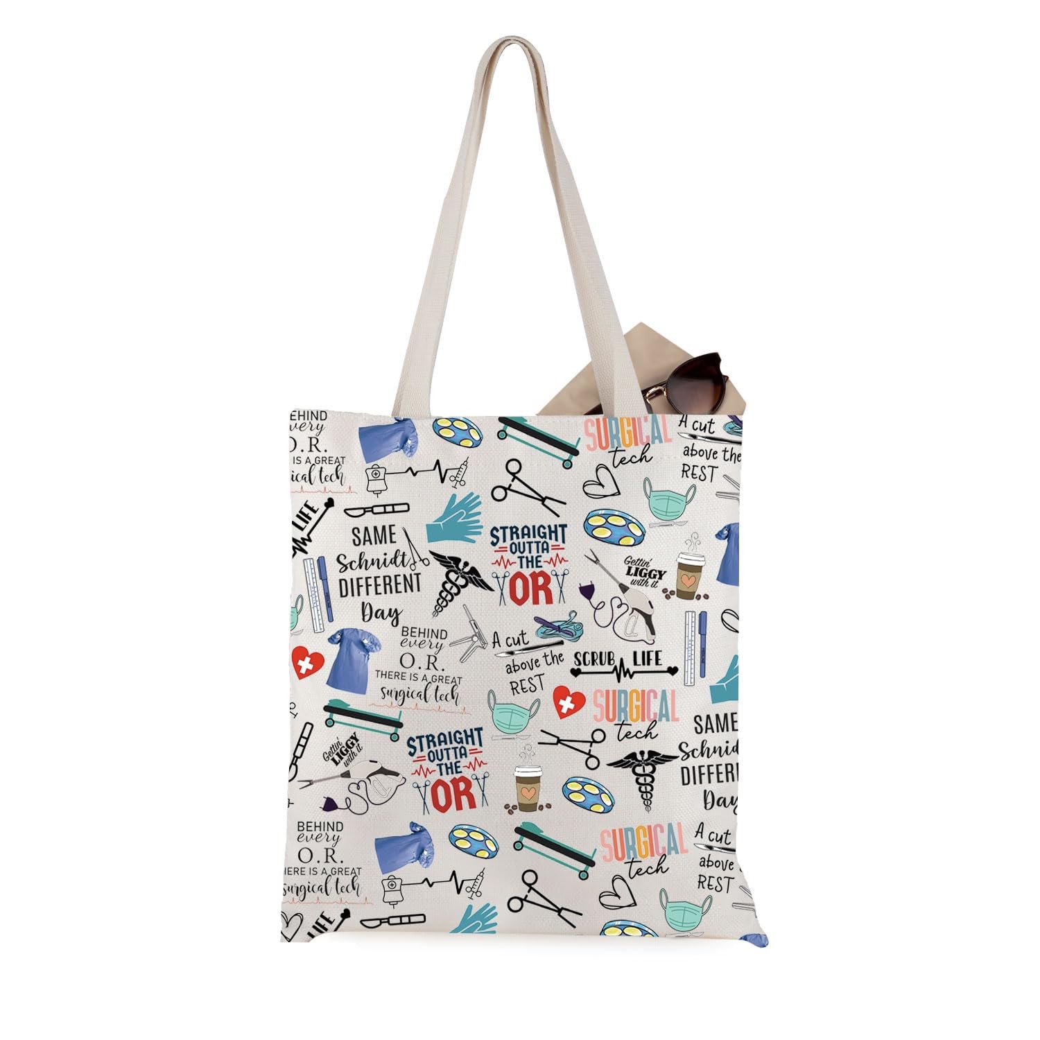 WCGXKO Surgical Tech Gift National Surgical Technologists Week Tote Bag surgi