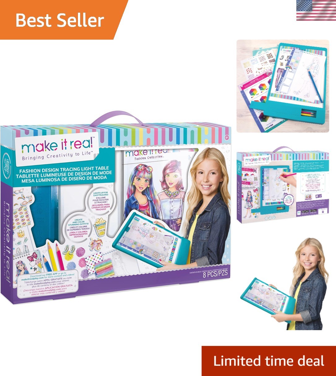 Fashion Design Tracing Light Table Art Craft Kit for Big Kids All Seasons