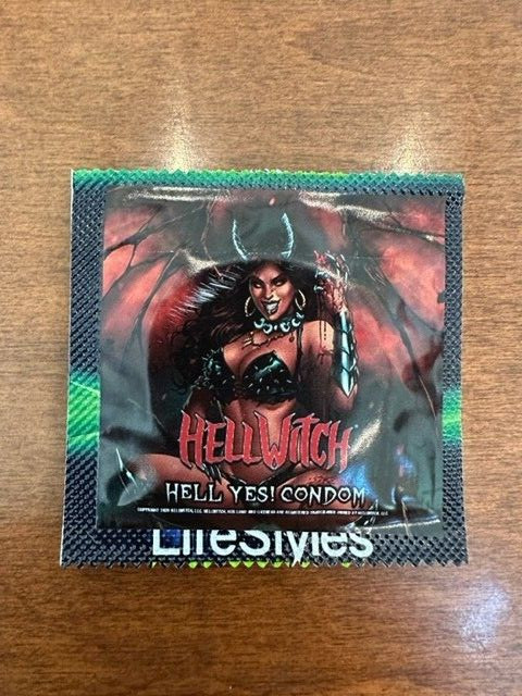 Hellwitch Hell Yes! LifeStyles Condom Novelty Promotional Item - Coffin Comics