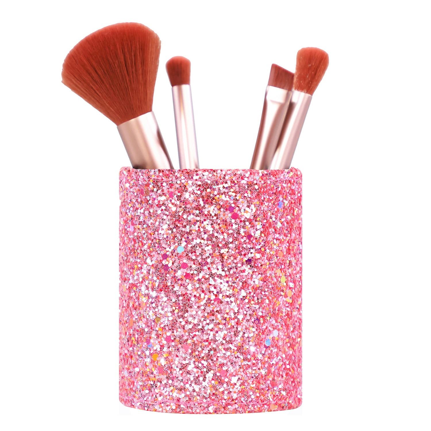 Bling Sequins Makeup Brush Holder, Cute Glitter Vanity Decor Organizer, Cosme...