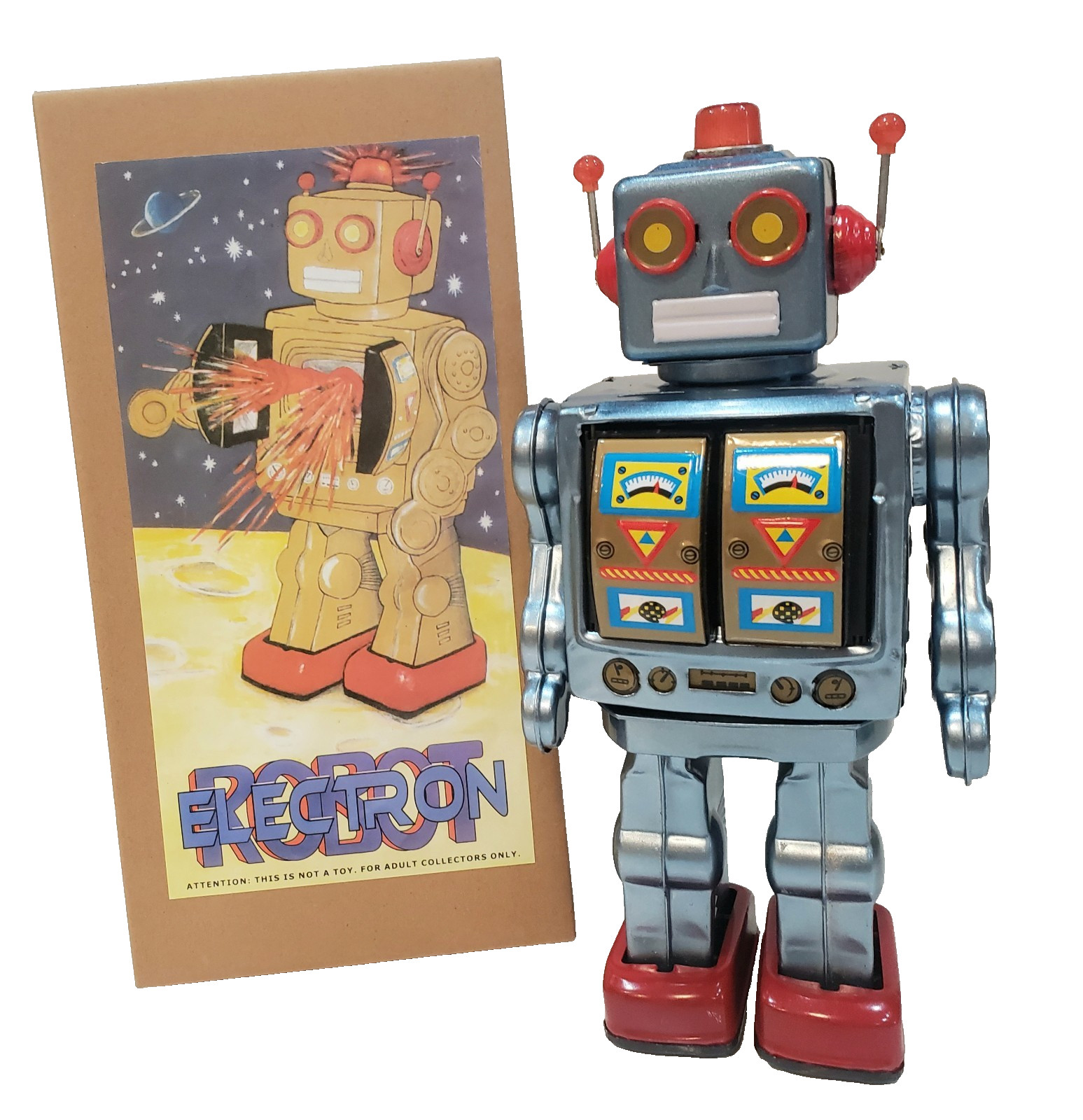 ME100 Robot Electron Robot Metallic Blue Display