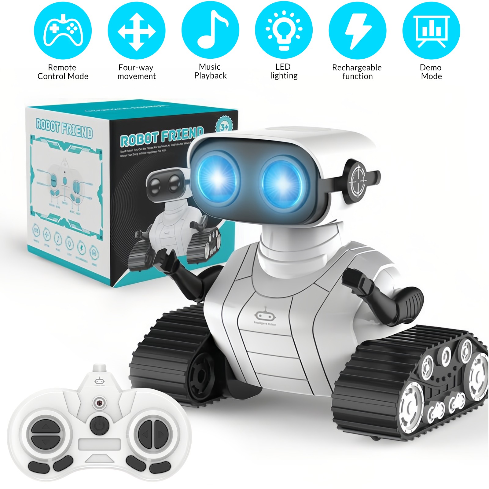 Smart Robot Toys Rechargeable RC Robot For Kids Boys & Girls Remote Control Toy