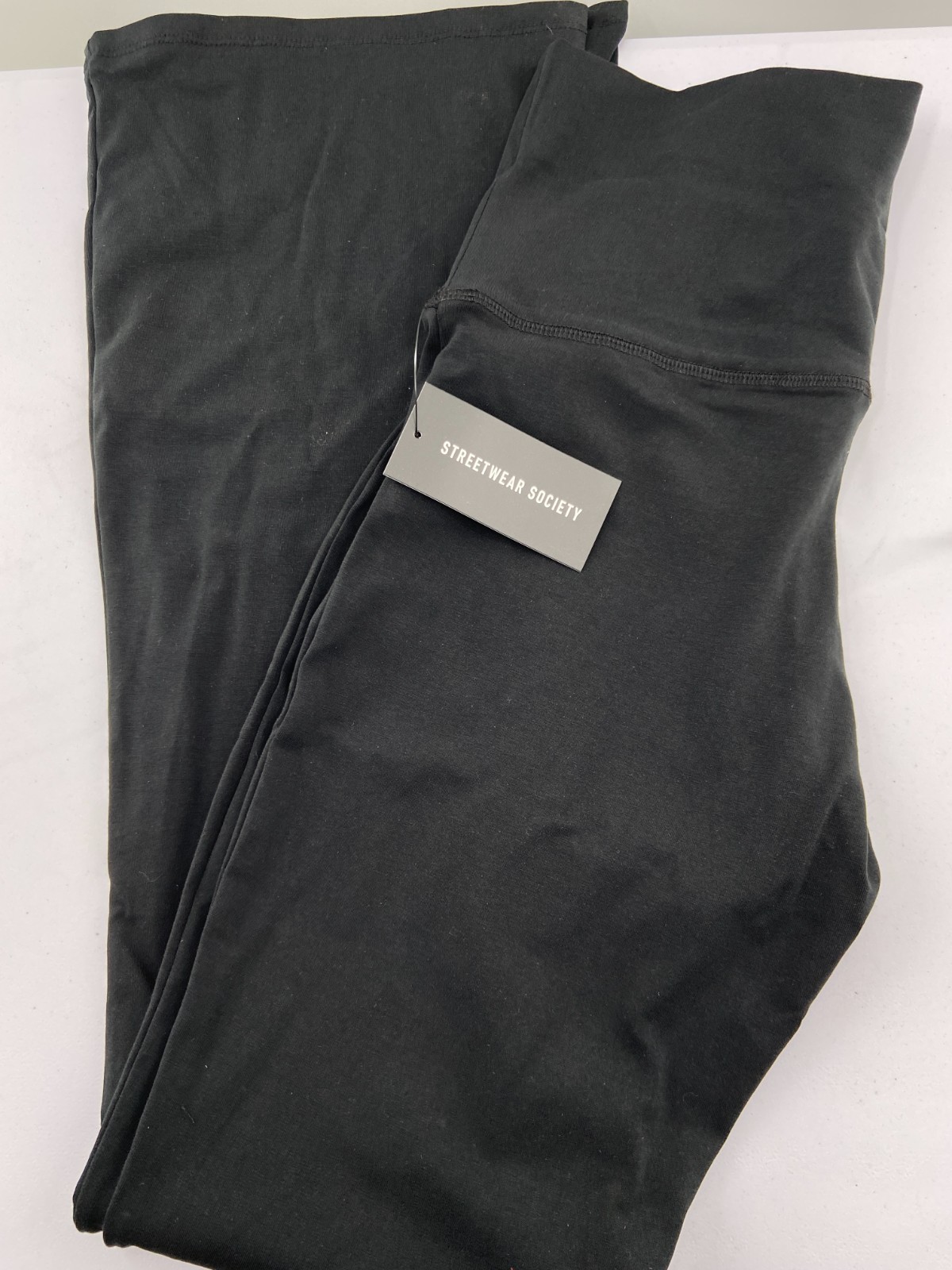 Streetwear Society Flare Leggings- Black- Size Medium