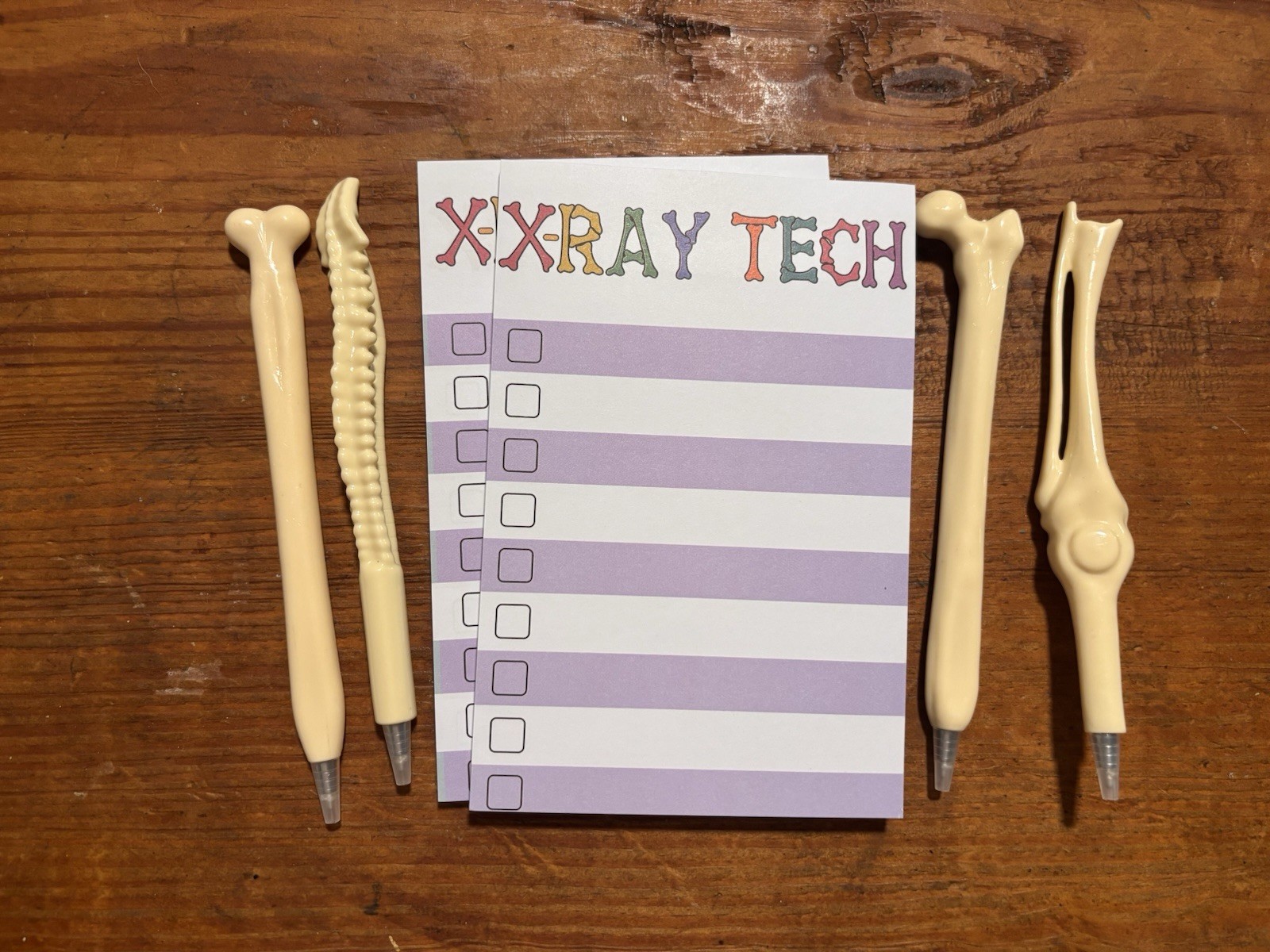 Xray Tech Gifts - Notepad & Bone Pen Set - Multiple Designs - New