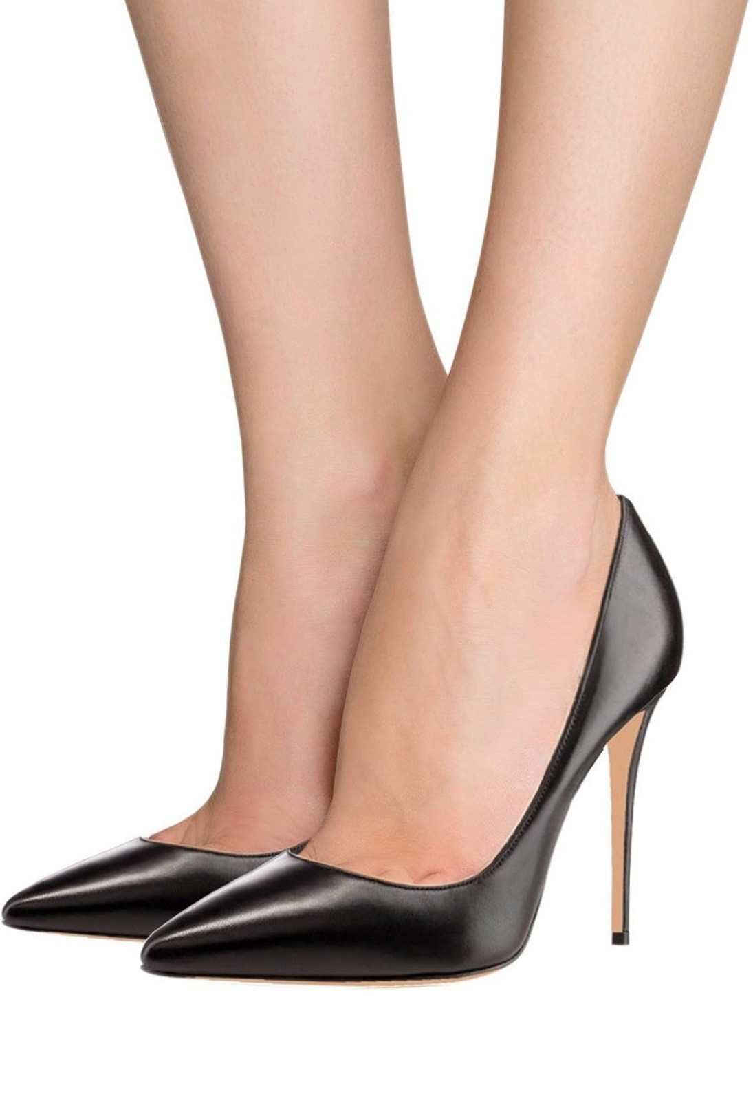 Women's Classic Pointed Toe Elegant  Stieletto Dress Pumps Shoes black matte 37