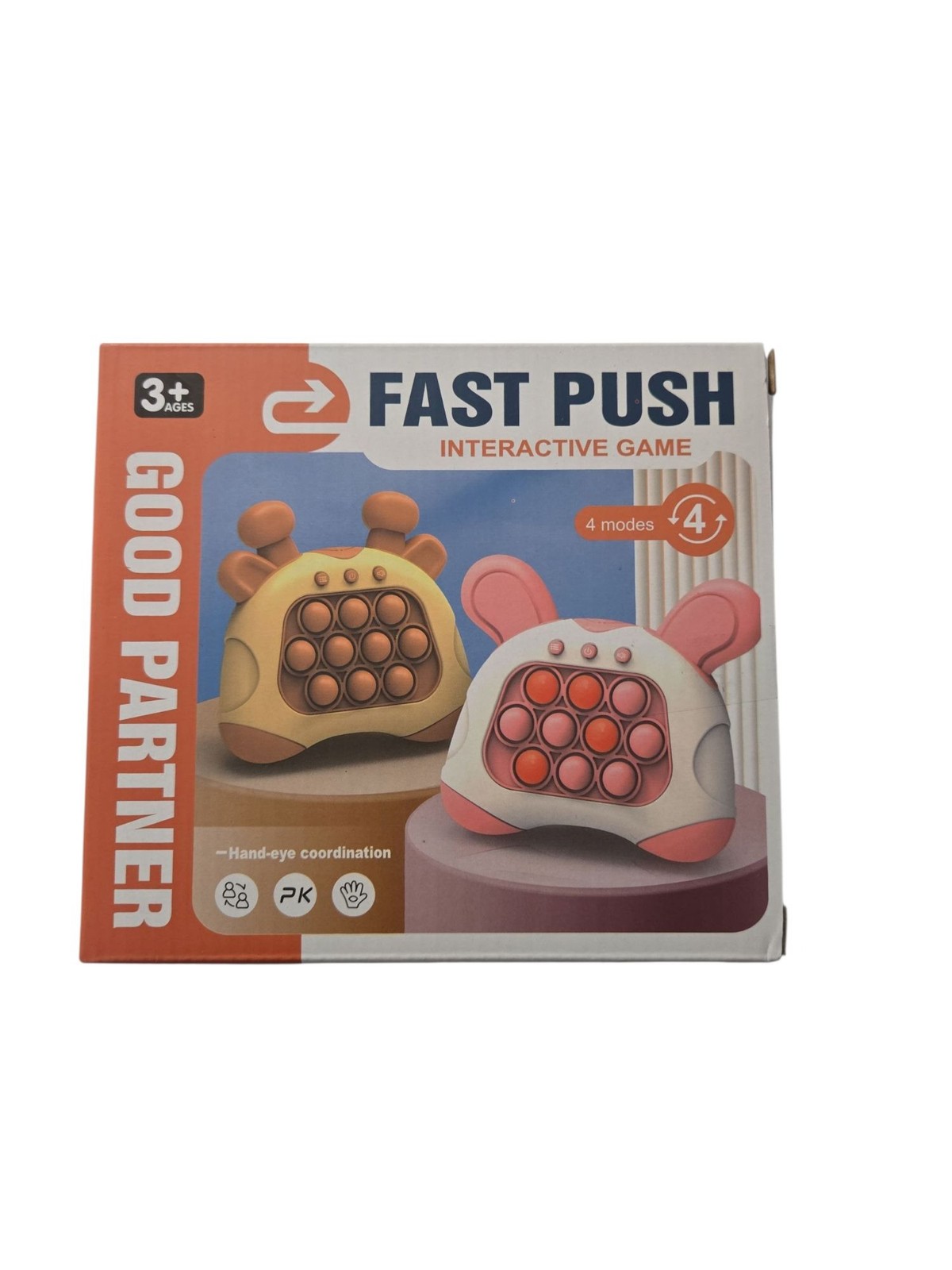 Fast Push Interactive Game – Pop It Toy 4 Modes Travel Size Ages 3+ NEW