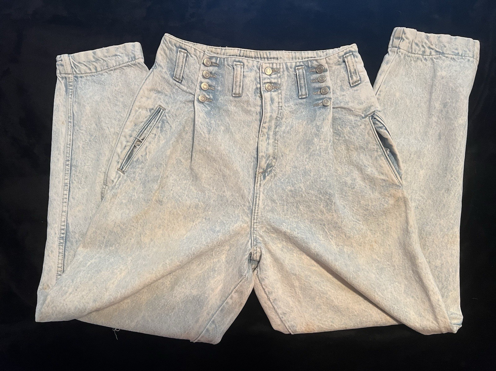 Gitano Vtg 80s Acid Wash Jeans Tapered Leg High Rise Denim Women 9/10