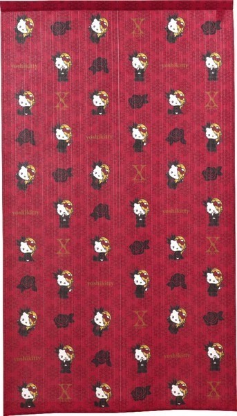 NEW!!! JAPAN Hello Kitty x Rockstar Red Unique Curtain Room Decor Divider Gift