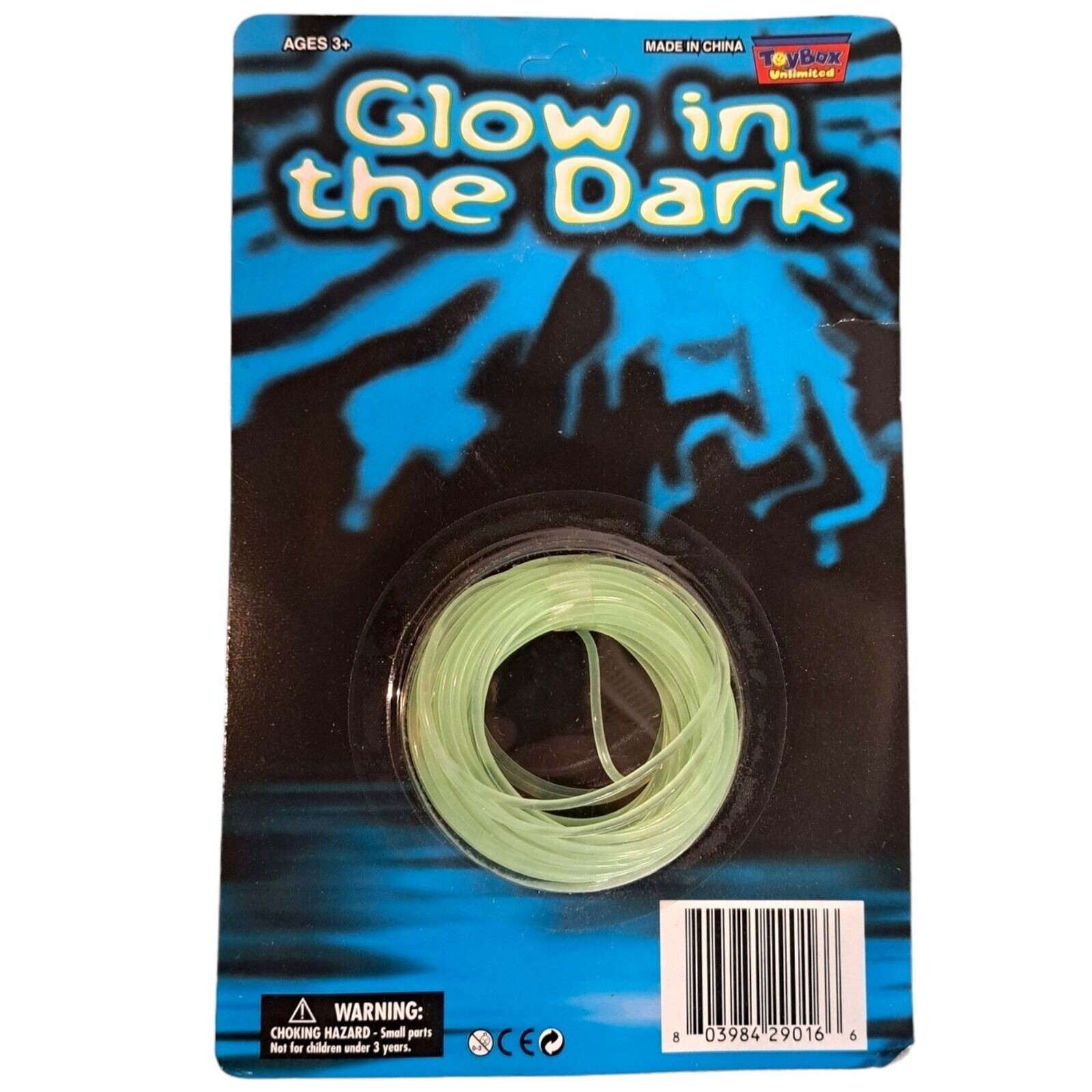 Toy Box Unlimited Glow In The Dark Plastic String Roll Green Flexible Rare Item