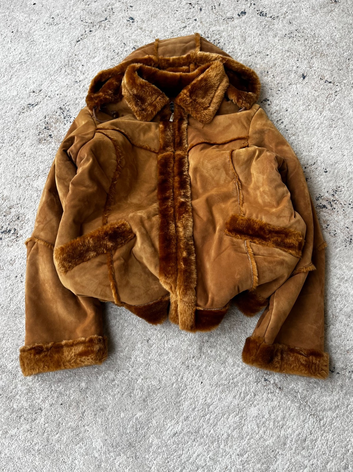 Vintage Streetwear IF6WAS9 Very Rare Japanese Fur Mohair  Jacket 90s Y2K