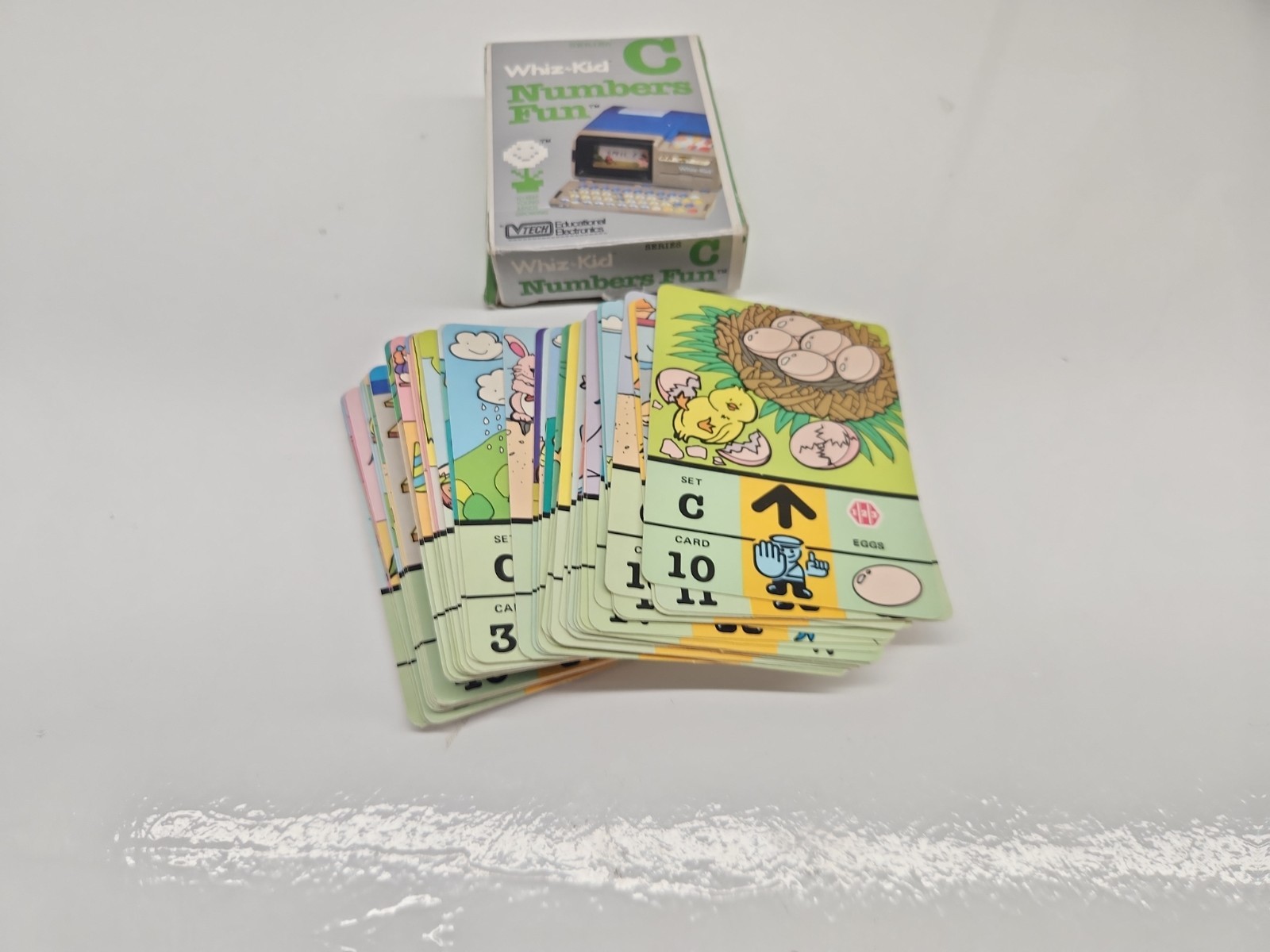 Vintage V-Tech Whiz Kid NUMBERS FUN Series C Cards  Pre-owned ( Cards Only)