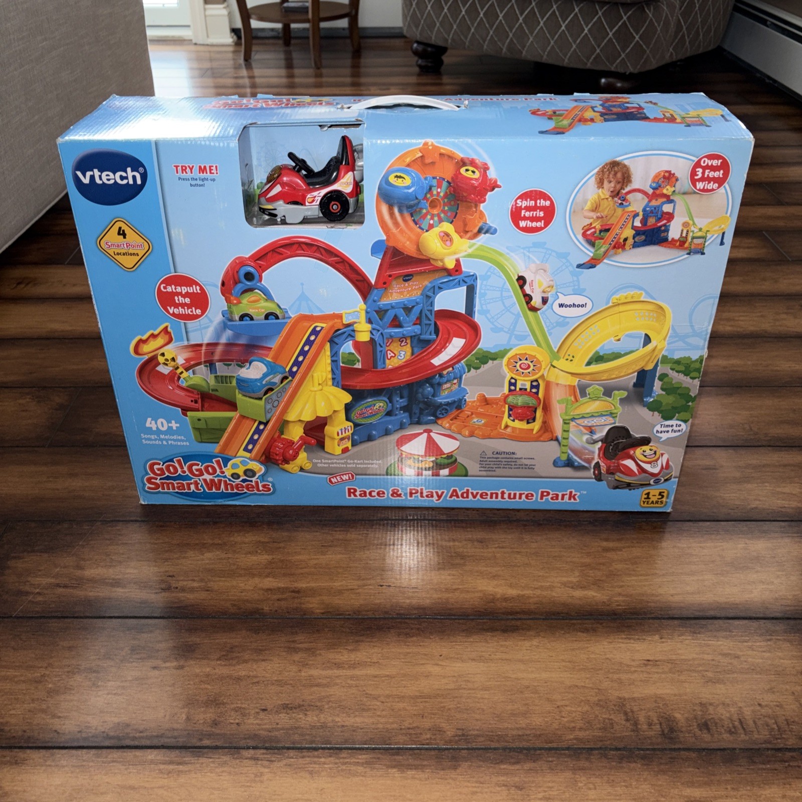 V-TECH GO! GO! SMART WHEELS RACE AND PLAY ADVENTURE PARK PLAYSET--NEW IN BOX