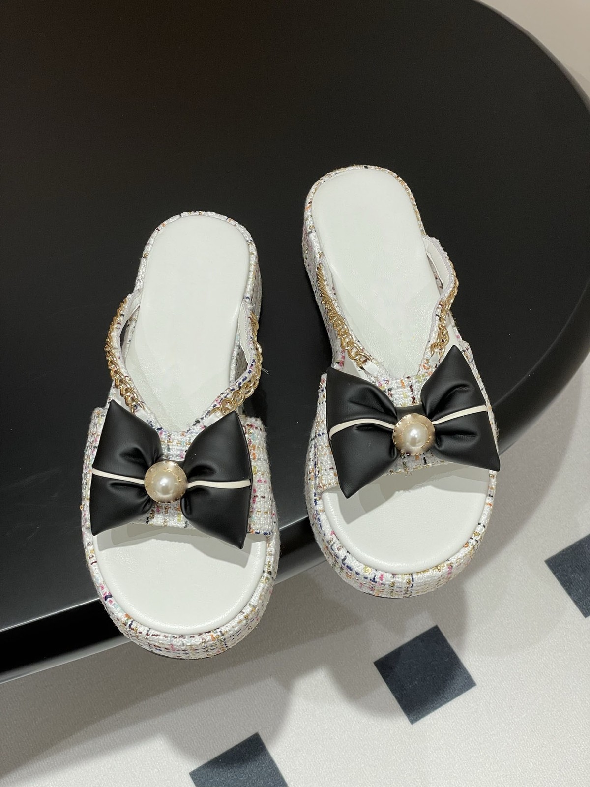 Designer Inspiration Spring/Summer Fashion Big Bow Thick Soled Slippers 2025 New