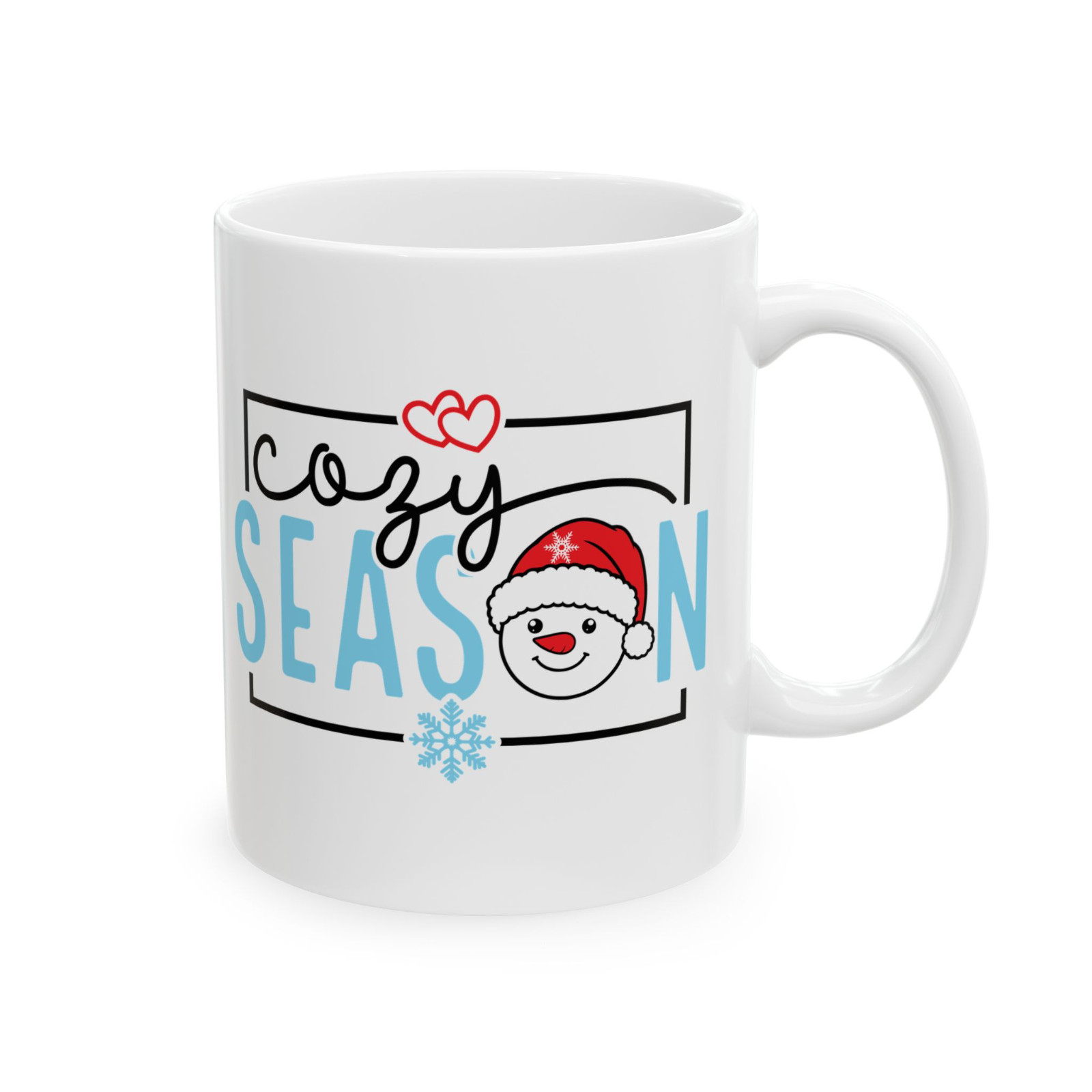 Cozy Season Mug Christmas Snowman Winter Coffee Cup Cute Holiday Gift