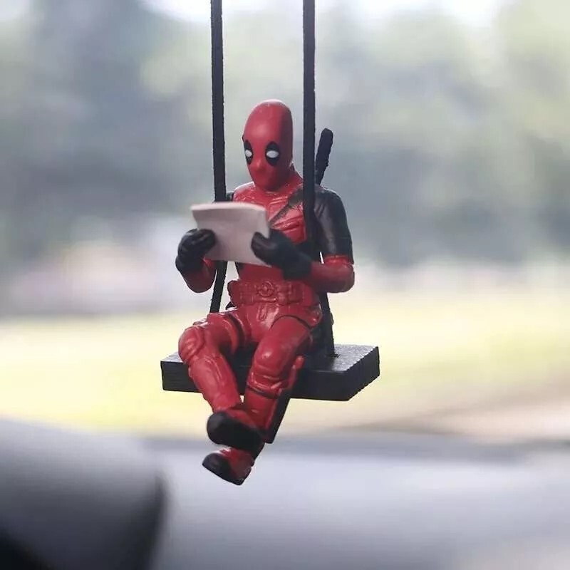 Deadpool Swing Car Interior Decora Rearview Mirror Pendant Accessories Fun Toy