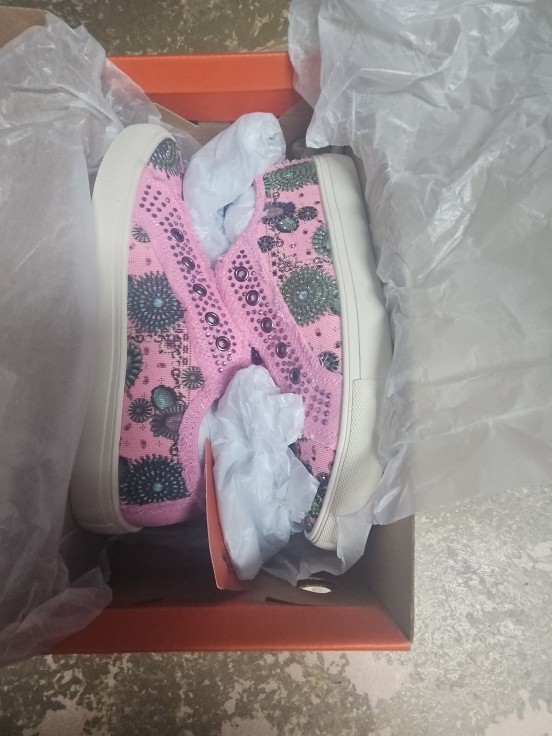 Montana West-pink/green Sneakers Size 7