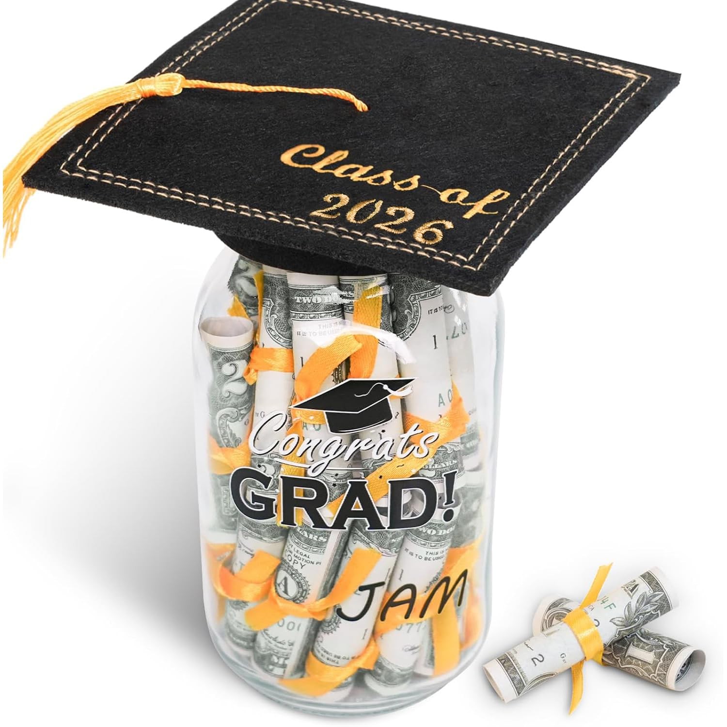 Graduation Gifts 2026 - Personalized Name Mason Jar - Filled with... 