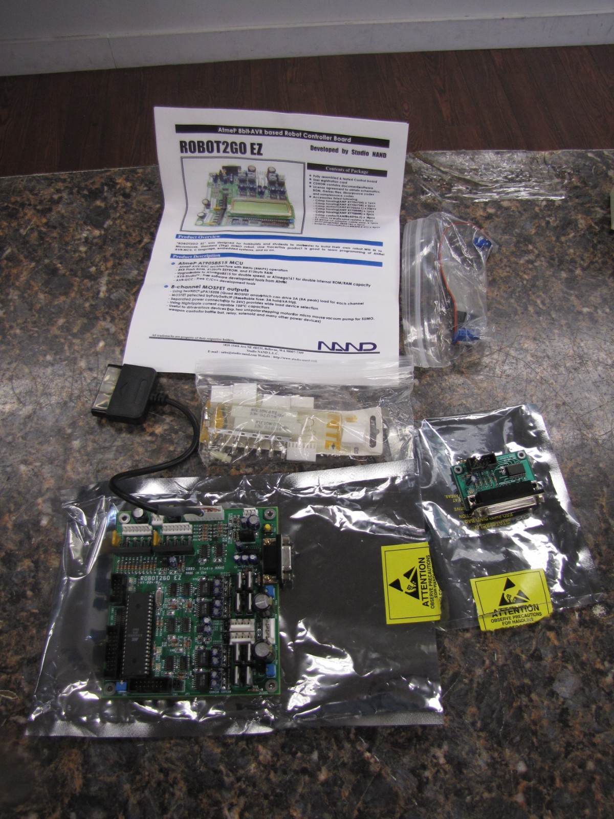 ATMEL 8 Bit-AVR Based Robot Controller Board ROBOT 280 EZ Studio NX-004-01 Kit