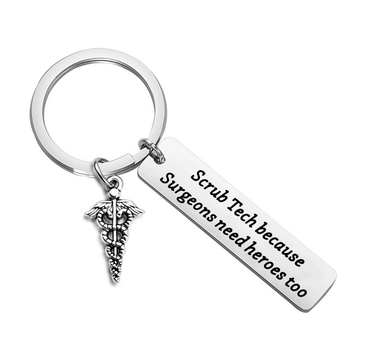 Surgeons Keychain Doctor Gift Scrub Tech Because Surgeons Need Heroes Too Keycha