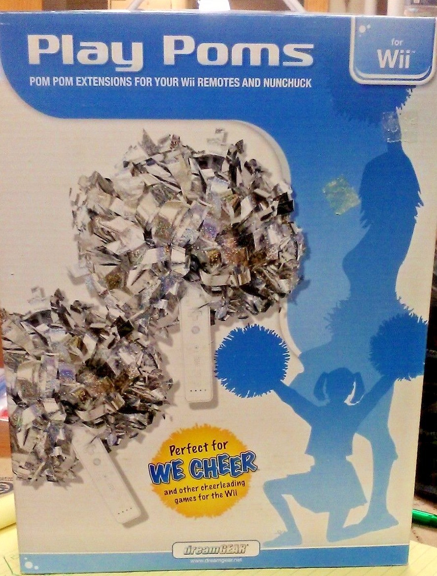 *Wii CHEER POM POMS Wii PLAY POMS ACCESSORY BRAND NEW IN PACKAGE*
