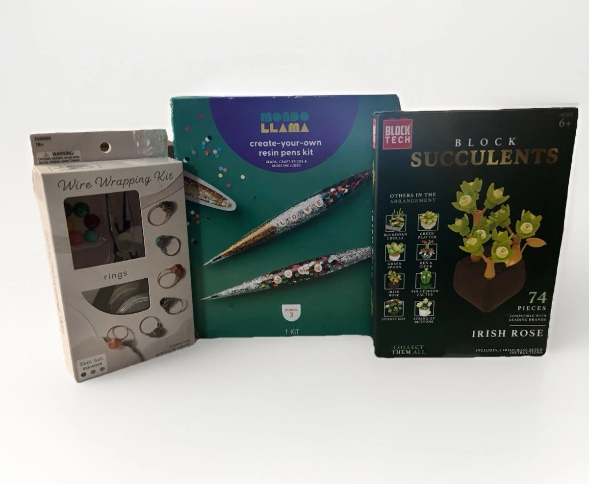 Art Gift Set- Create Your Own Resin Pen Kit, Block Tech Build Your Own Succulent
