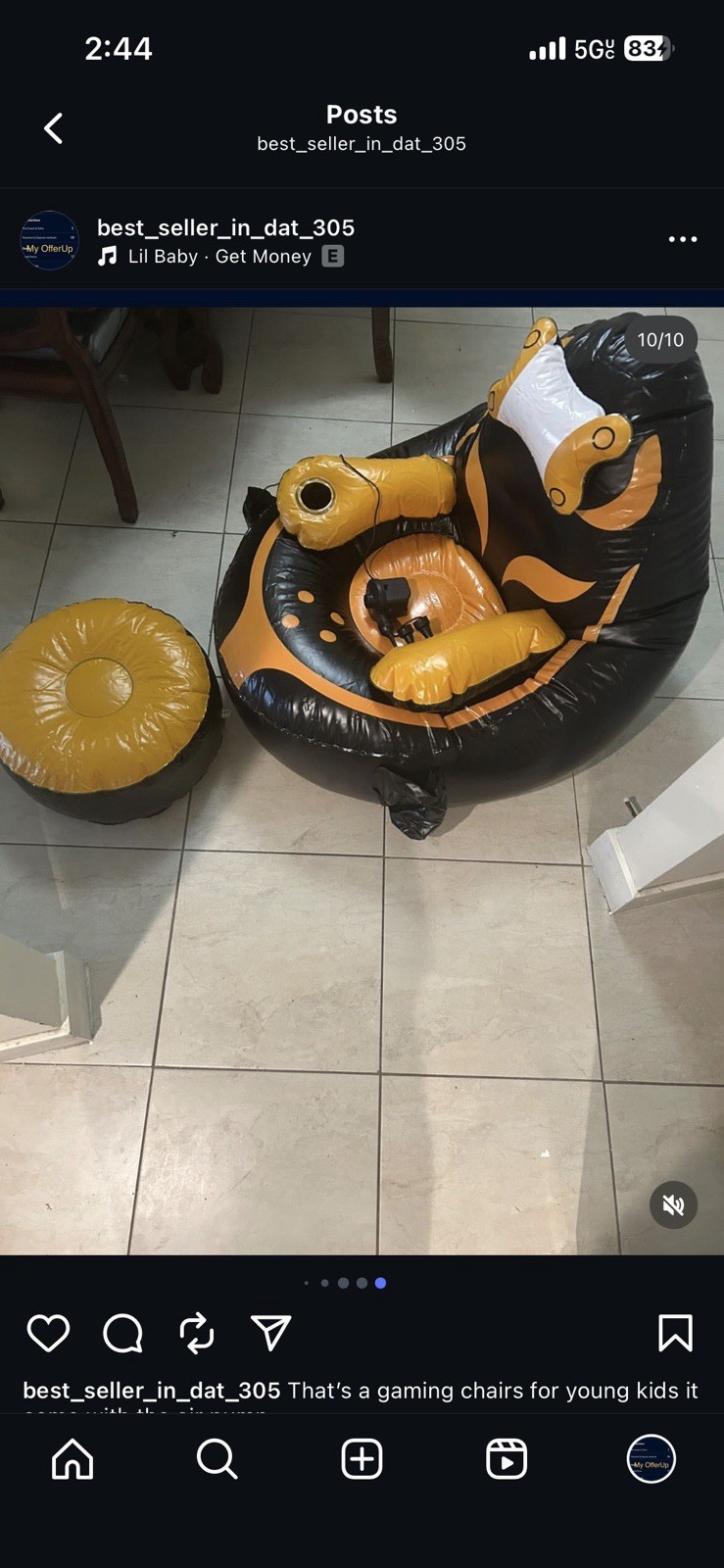 Gaming Chair For Young Boys To Play Game. That’s The Item In Total.