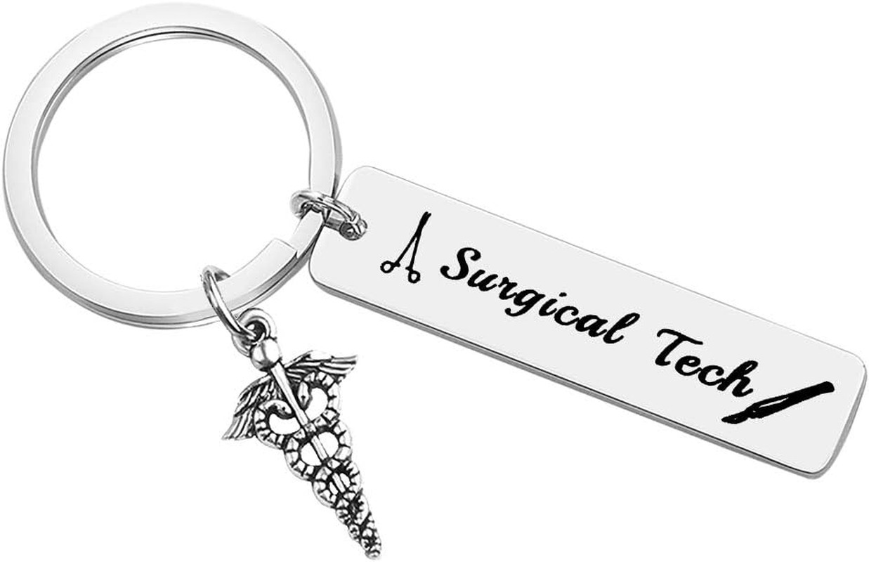 Surgical Tech Keychain for Surgical Technologist Gift Personalized Surgery Tech