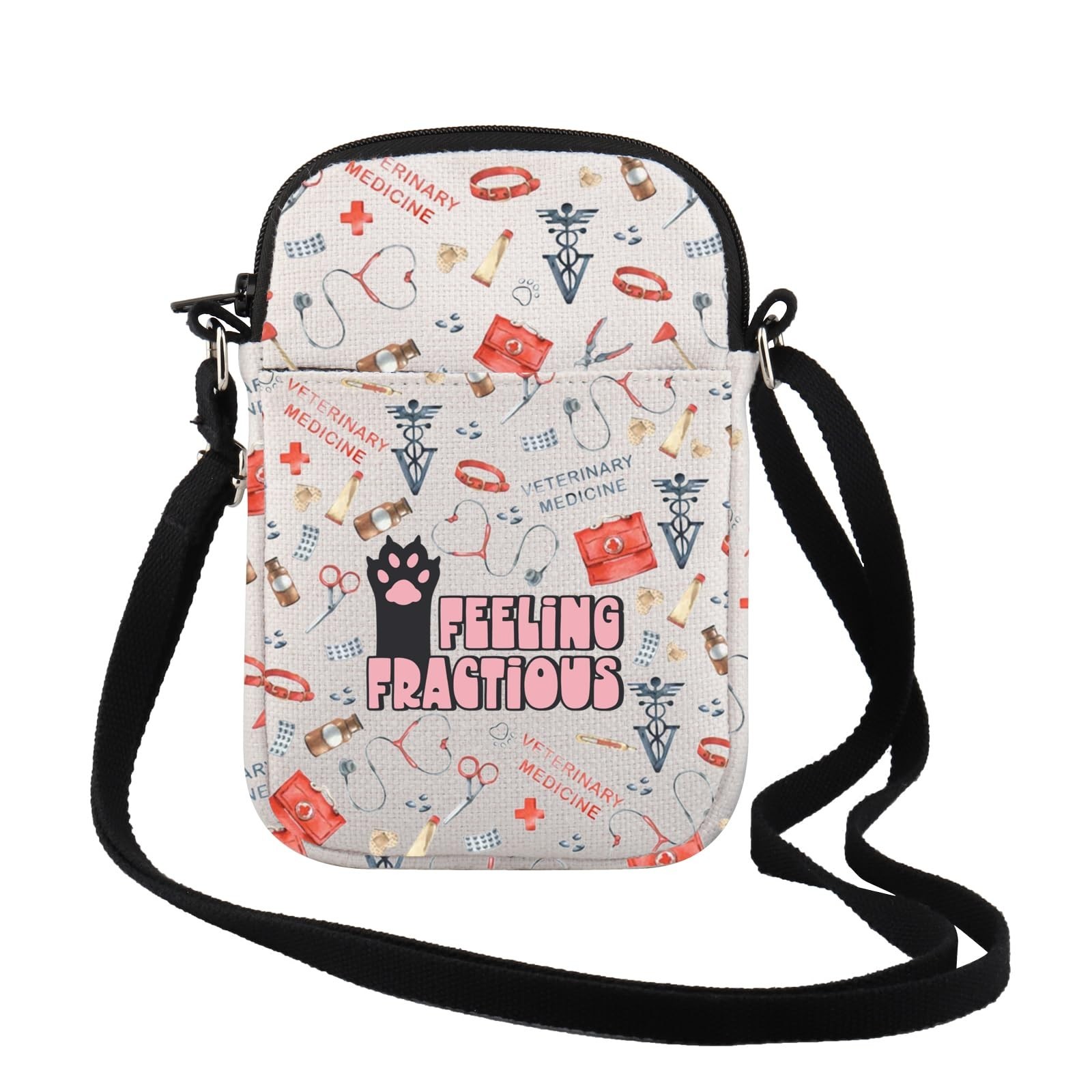 TSOTMO Vet Tech Gift Feeling Fractious Crossbody Bag Veterinary Medicine Gift...