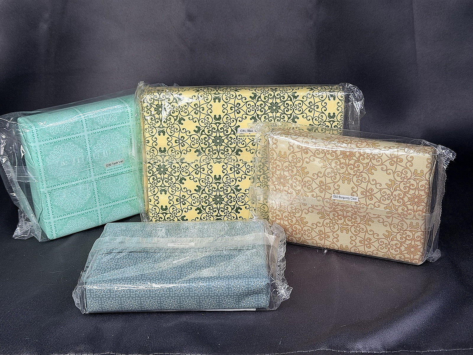 Sealed Items Assorted Lot Labeled Tech Vac Blue Case Radio Burgundy Case New