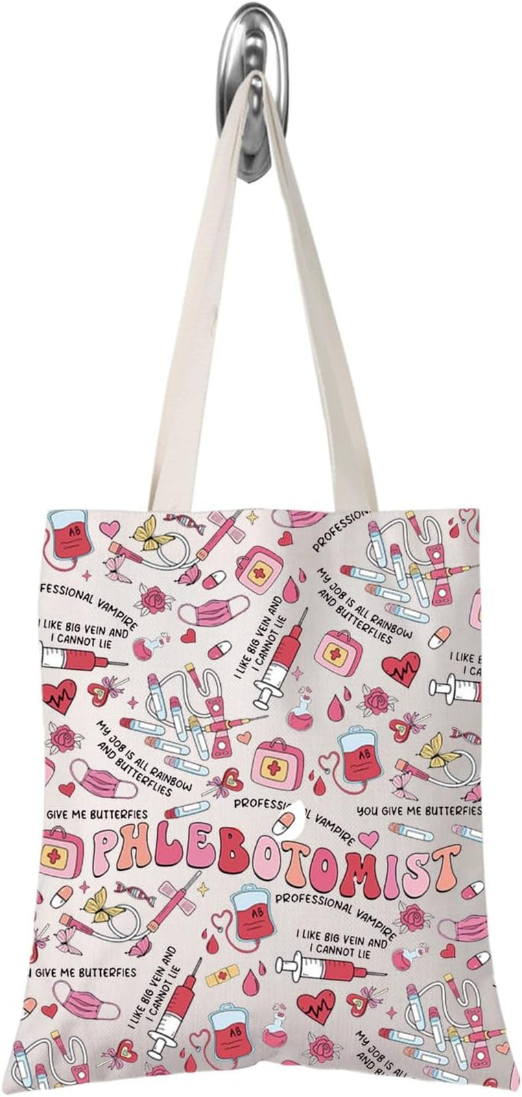 Phlebotomist Nurse Appreciation Tote Bag (Phlebotomy Technician Phleb Tech Gift)