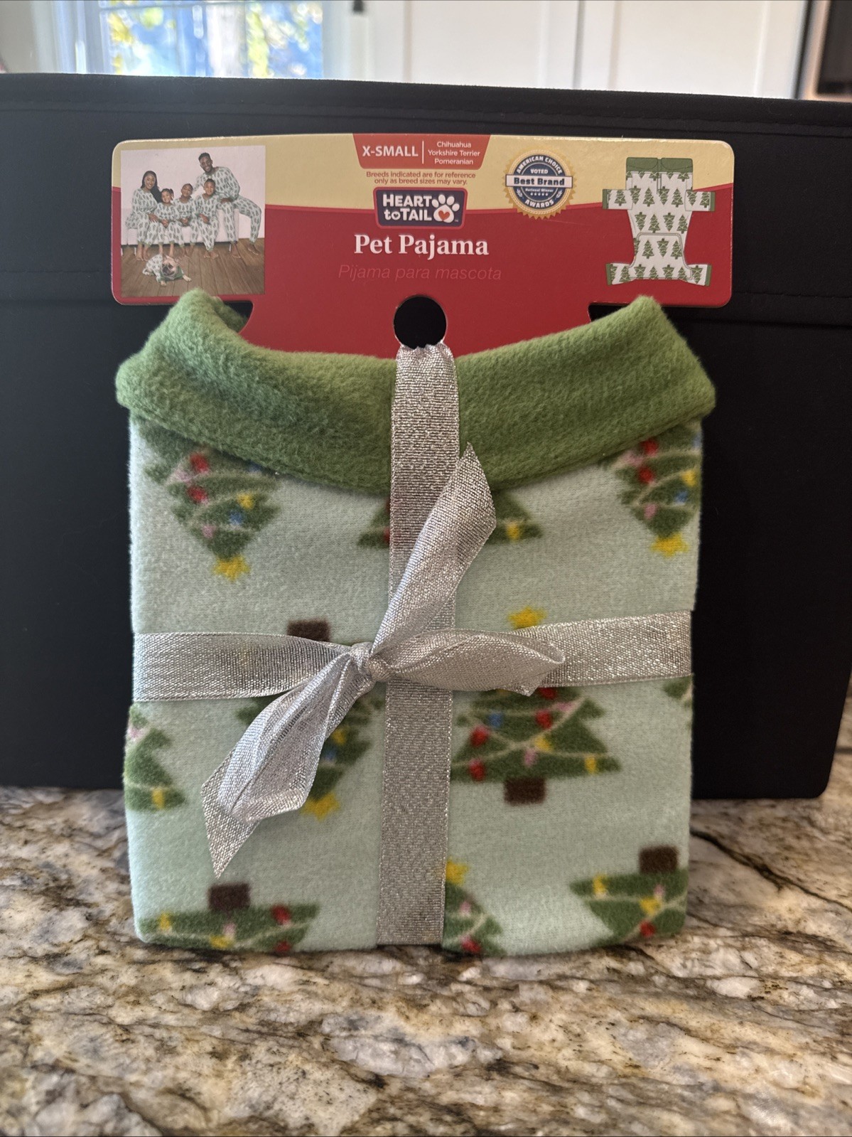 Heart to Tail XS Pet Pajama Holiday Christmas Tree Dog Cat Aldi NWT