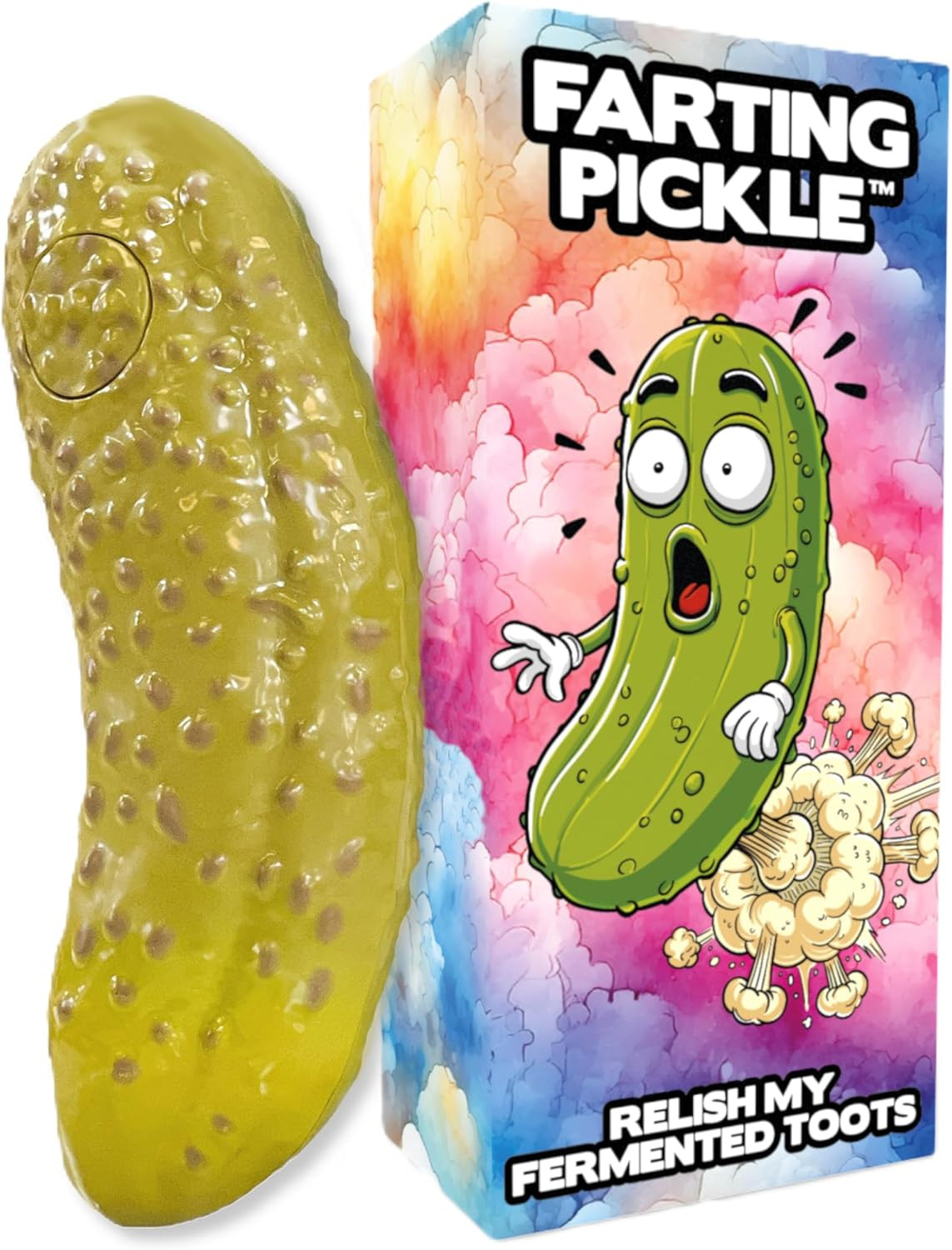 Farting Pickle Toy - +100 Unique Farts - Hilarious Laughs - Novelty Gag Gift for