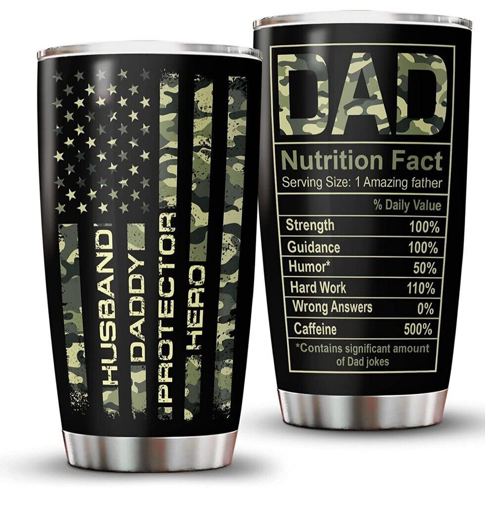 34HD Father Day Gifts American Flag Funny Legend Tumbler Coffee Cup Mug Military